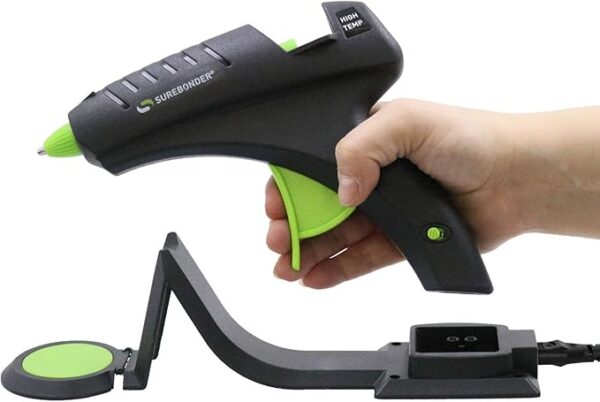 Surebonder Cordless Hot Glue Gun, High Temperature, Full Size, 60W, 50% More Power