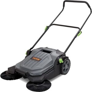 VEVOR Walk-Behind Hand Push Floor Sweeper, 25.6