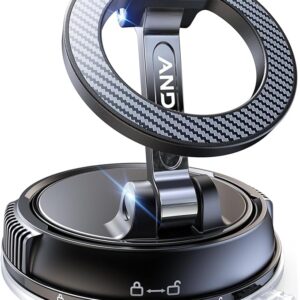 Car Phone Holder for Magsafe [78+LBS Strongest Suction & 2400gf Strongest Magnetic] 360°