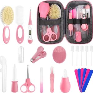 Baby Healthcare and Grooming Kit for Newborn Kids, 24PCS Upgraded Safety Baby Care Kit, Newborn Nursery Health Care Set, Baby Care Products