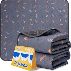 Washable Pee Pads for Dogs - 2-Pack Thick Heavy Absorbency Reusable Pee Pads Prevent Leakage Non-Slip, Waterproof