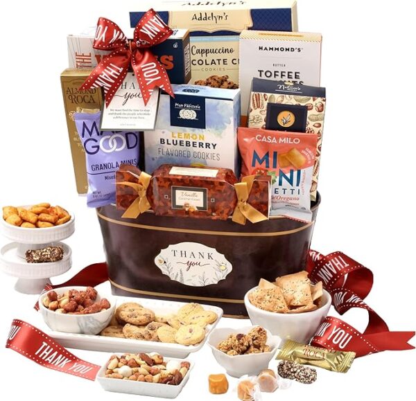 Broadway Basketeers Thank You Gift Basket Send Your Appreciation with This Beautiful Display Basket.